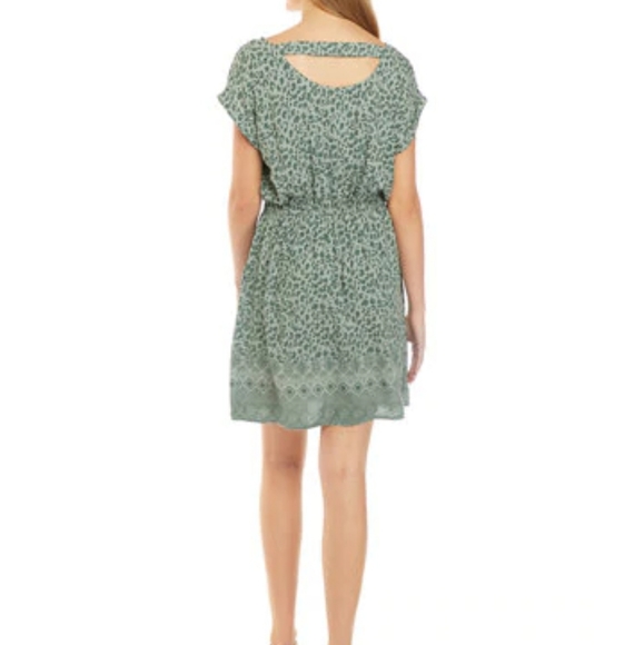 Pink Rose Bar Back Leopard Print Dress - Picture 2 of 11